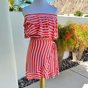 VICI Stripe Strapless Dress